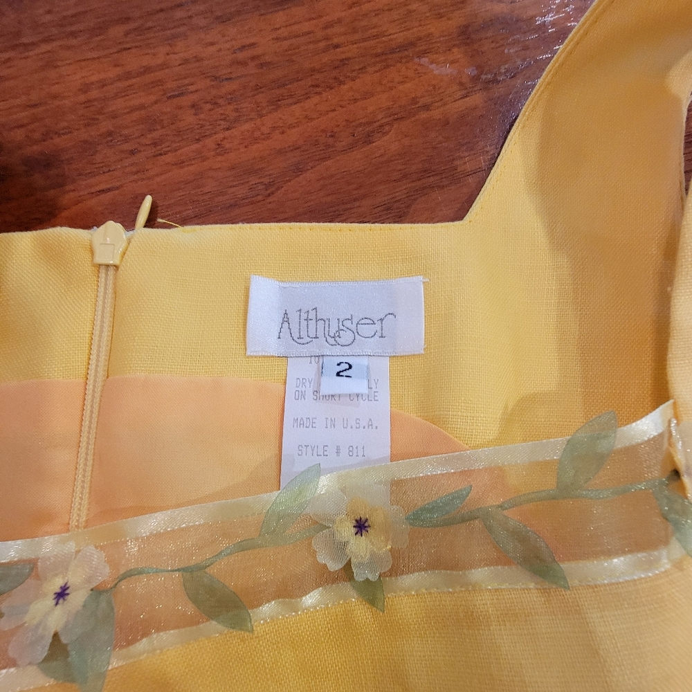 Althule True Vintage Mod Sheath Dress 100% Linen Fully Lined Size 2 - Picture 15 of 16
